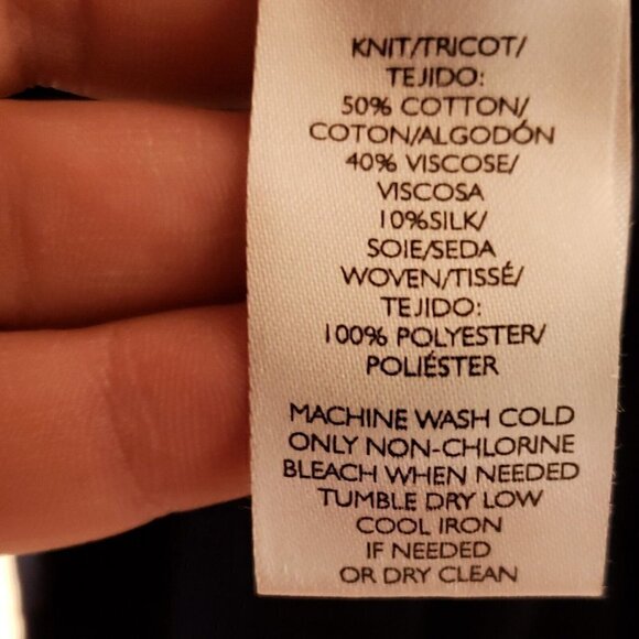 Loft Mixed Material Lightweight Sweater With Silky Back Blue Small - Picture 6 of 6